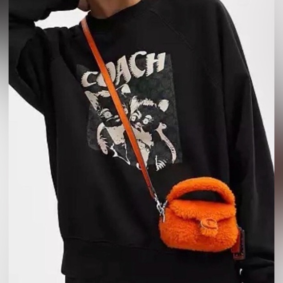 Coach x Lil Nas Micro Mini Tabby 12 Orange Shearling Bag NWT SOLDOUT EVERYWHERE - Picture 3 of 5